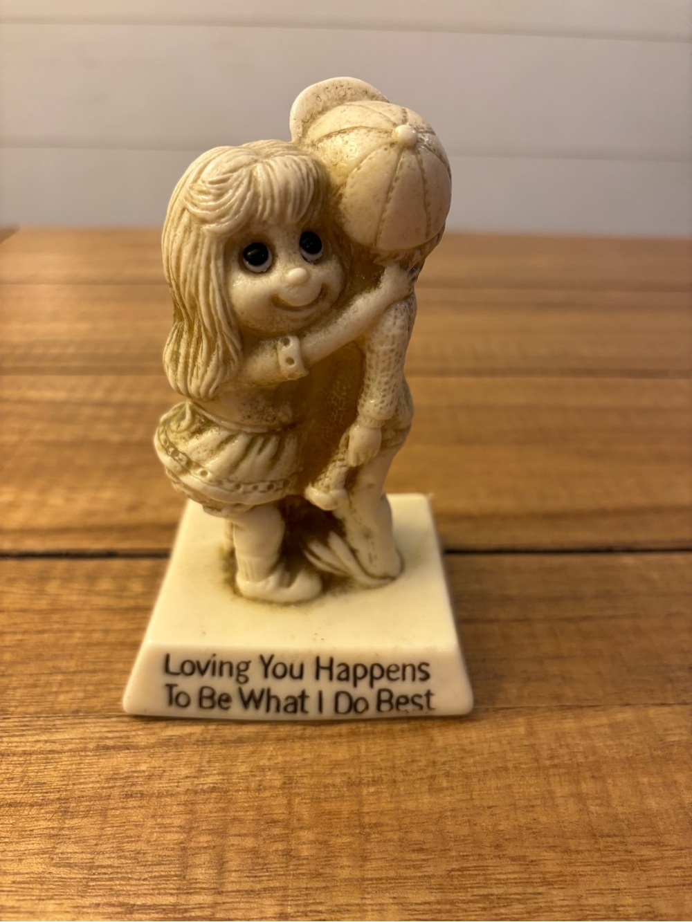 Antique/vintage Ivory Loving You Happens Figurine 70s